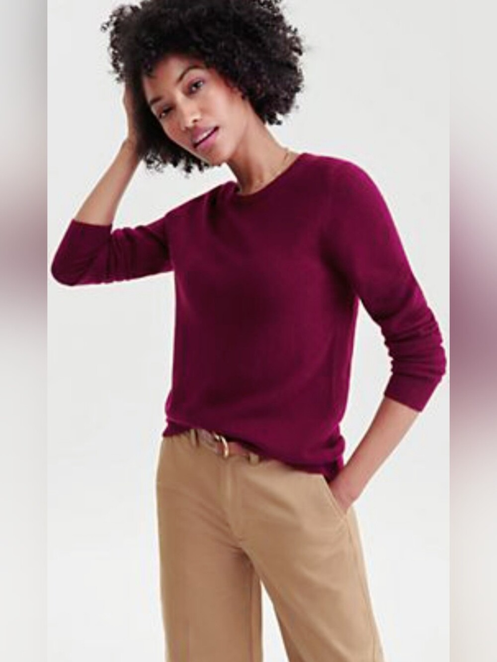 Charter Club Cashmere Swearer. Size Small, Burgundy Red